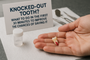 Knocked-Out Tooth? What to Do in the First 30 Minutes to Improve the Chances of Saving It
