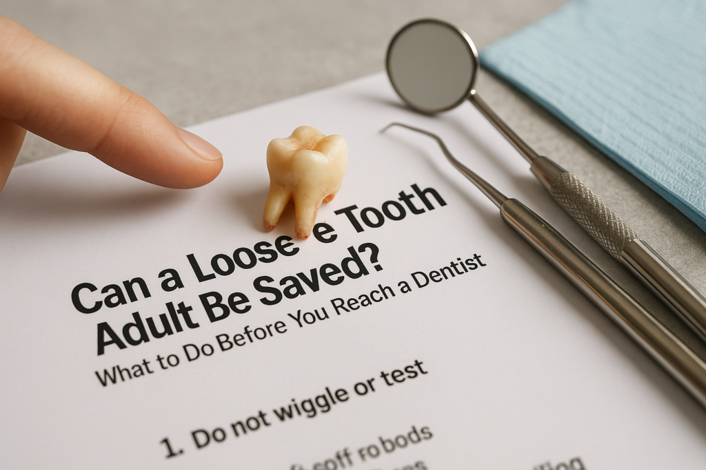 Can a Loose Adult Tooth Be Saved? What to Do Before You Reach a Dentist